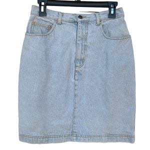 Marona 100% cotton jean skirt light wash size small